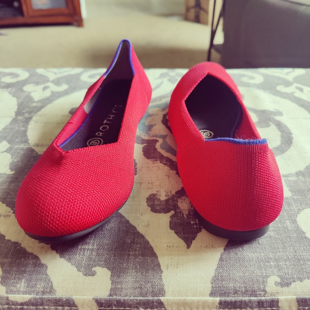 Rothy's Red Round-Toe Flats